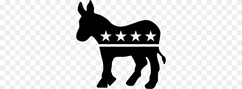 Clip Democrat Donkey Clipart Democratic Party Logo, Gray Free Png