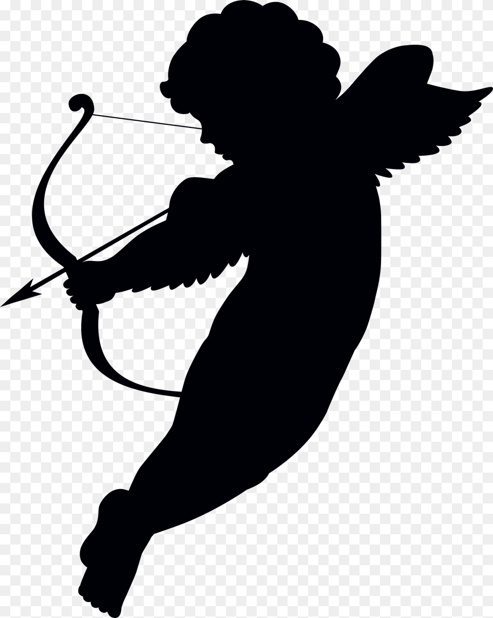 Clip Download Cupid Svg Transparent Background, Silhouette Png