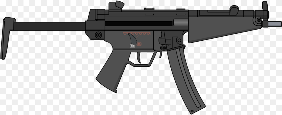 Clip Drawing Gun Submachine Toon Machine Gun, Firearm, Machine Gun, Rifle, Weapon Free Png Download