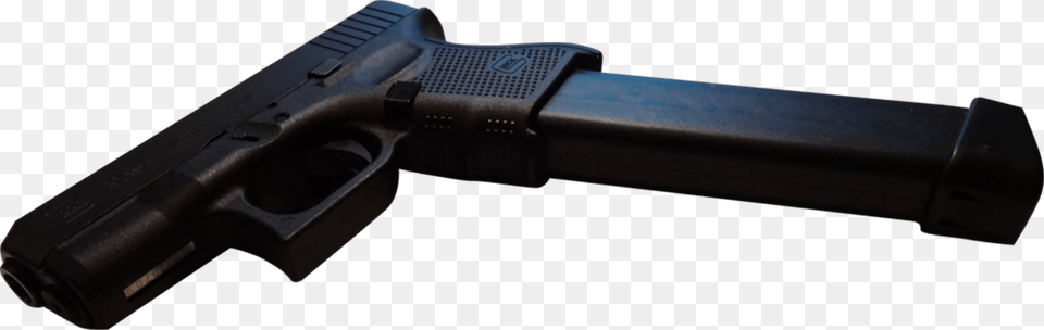 Clip Extendo Glock With Extendo Firearm, Gun, Handgun, Weapon Free Transparent Png