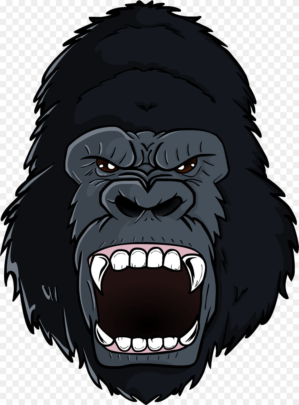 Clip For Angry Gorilla Cartoon, Animal, Ape, Mammal, Wildlife Free Png Download