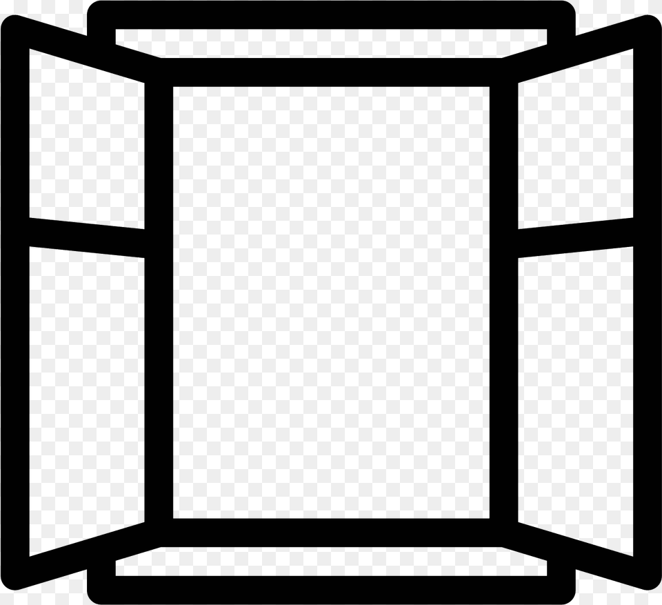 Clip Open Icon And Open The Window Icon, Gray Free Png Download