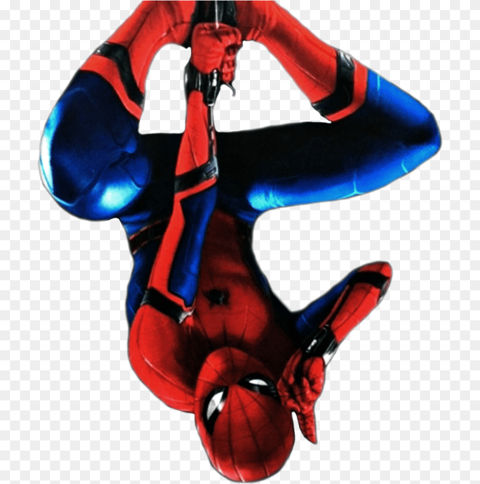 Clip Free Marvel Transparent Upside Down Spider Man Homecoming Upside Down, Adult, Male, Person, Acrobatic Png Image