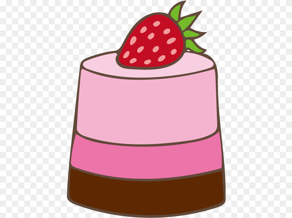 Clip Stock Desserts Clipart Mousse Cake Strawberry Cake Cartoon Berry, Produce, Plant, Fruit Free Png Download