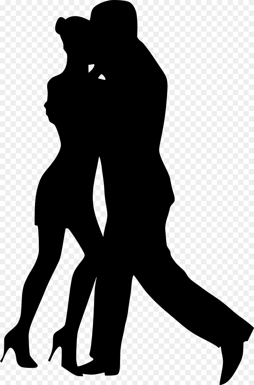 Clip Freeuse Dancing Big Image Silhouette Of A Dancing Couple Transparent, Gray Png