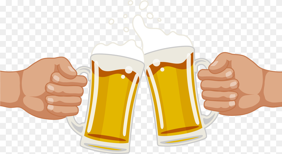 Clip Freeuse Download Draught Beer Birthday Drink Brewing Cheers With Beer Clipart, Alcohol, Glass, Cup, Beverage Free Png