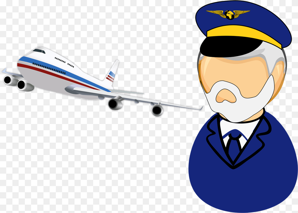 Clip Freeuse Library Airline Captain Big Image Airplane Pilot Clip Art, Aircraft, Transportation, Vehicle, Airliner Free Png Download