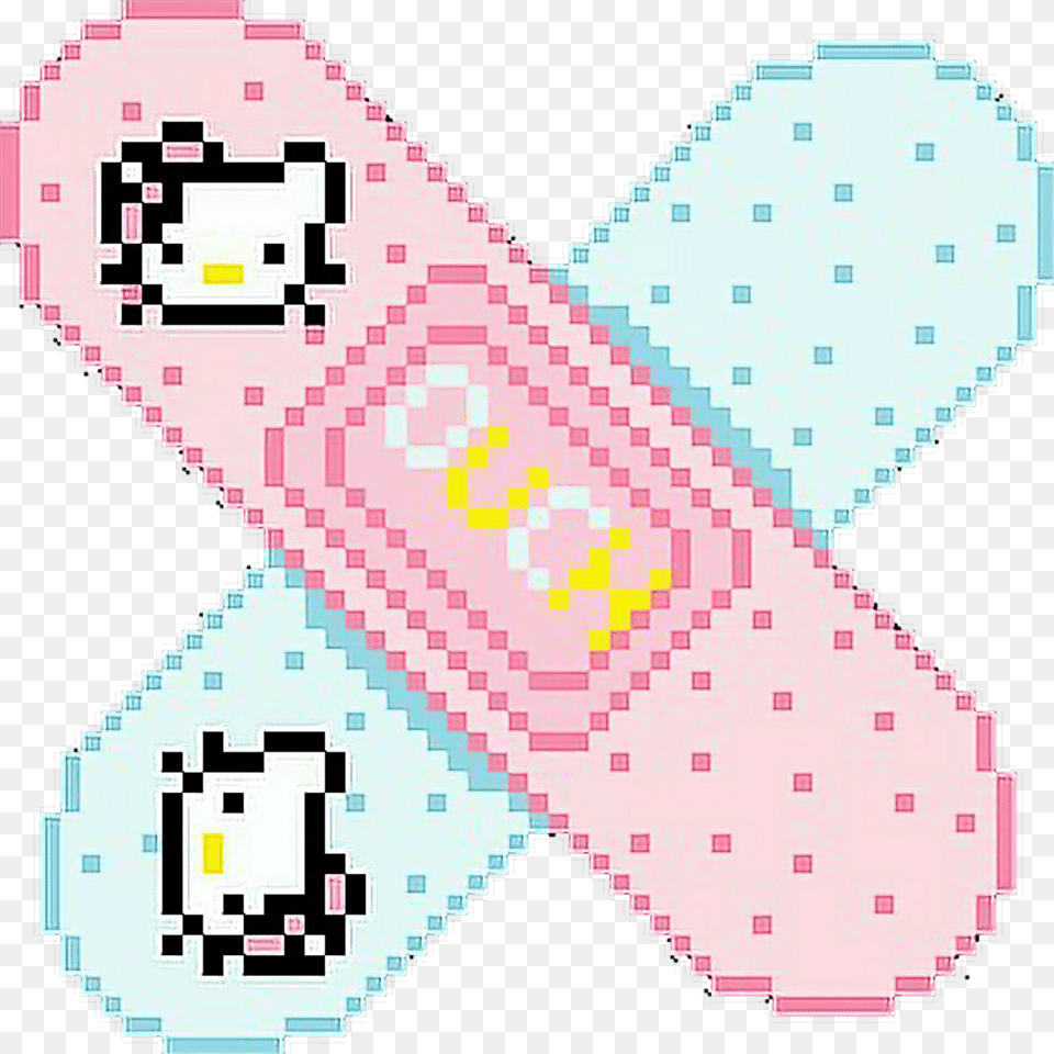 Clip Freeuse Library Tumblr Hellokitty Hello Kitty Band Aid, Bandage, First Aid, Qr Code Free Transparent Png