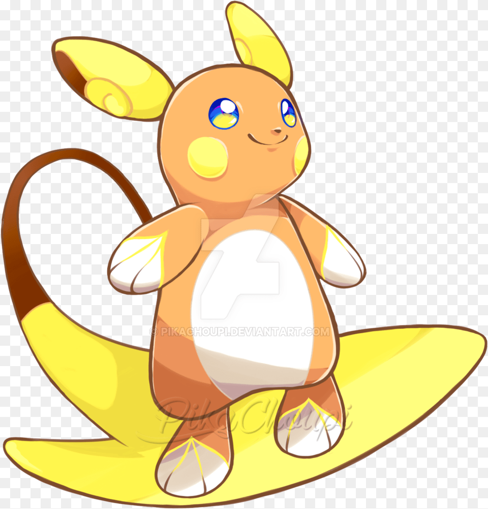 Clip Freeuse Pok Mon Go Alola Pokemon Transprent Pokmon Alolan Raichu Drawings, Banana, Food, Fruit, Plant Png