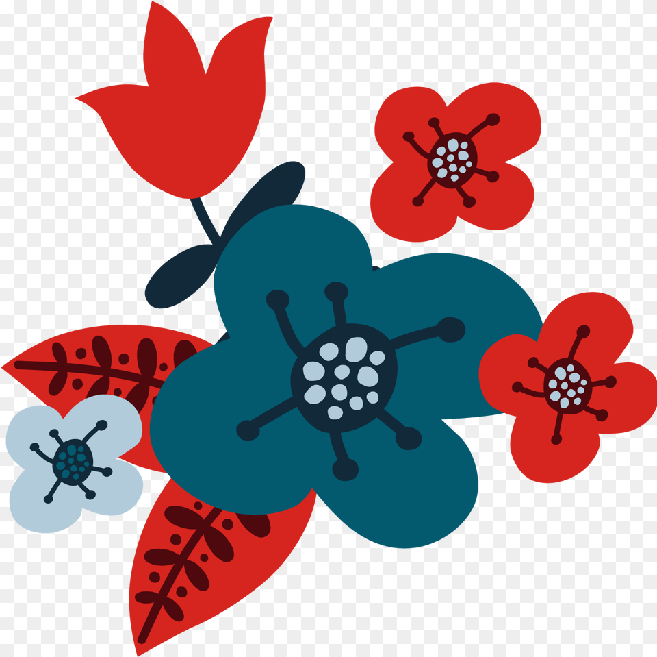 Clip Freeuse Stock Christmas Red Transprent Flower Red Blue Vector, Pattern, Art, Floral Design, Graphics Free Transparent Png