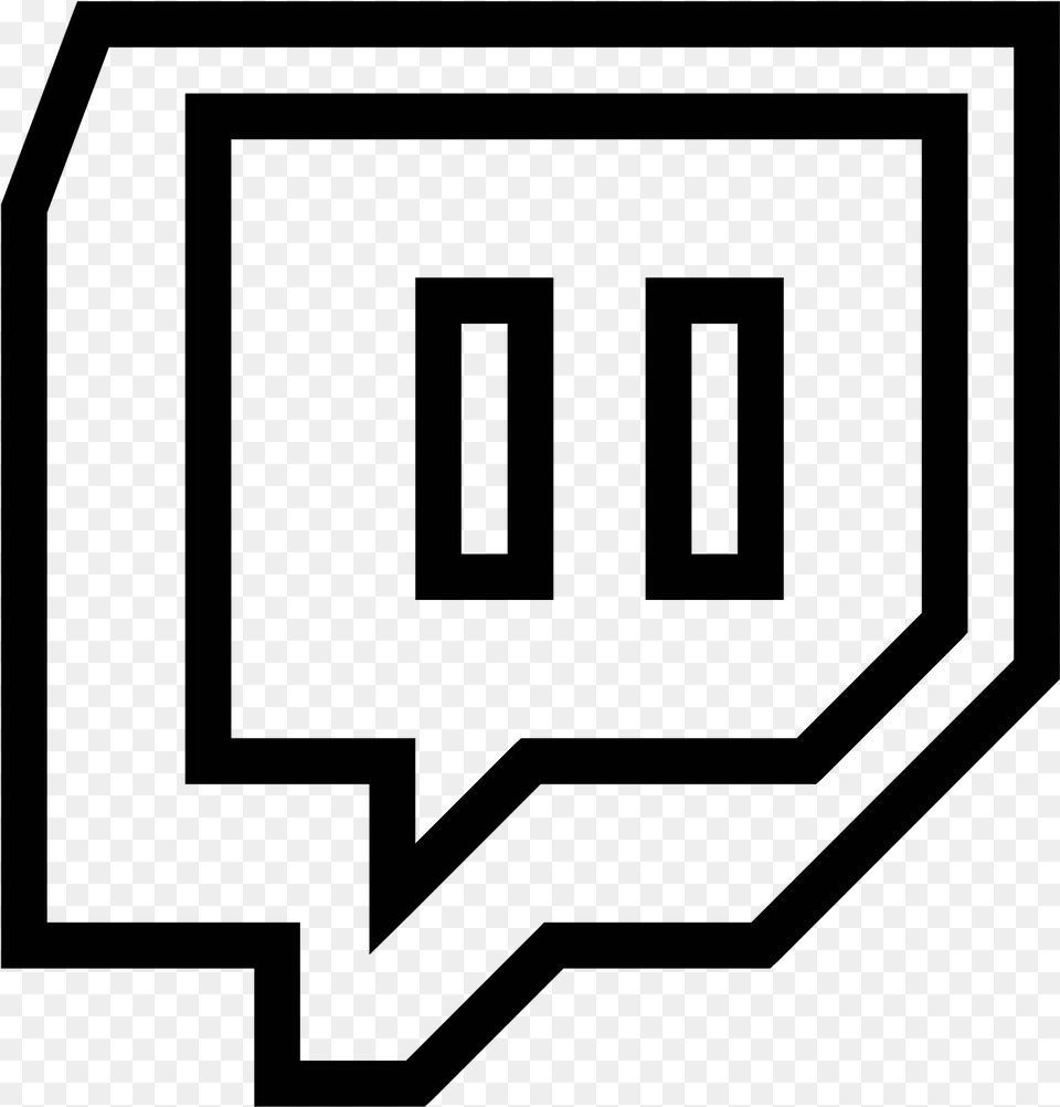 Clip Icon Twitch Twitch Black Logo, Gray Png Image