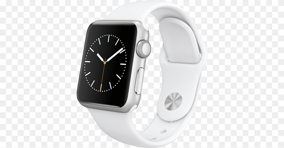 Clip Library Download Apple Watch Clipart Apple Watch Stainless Steel White Sport Band, Arm, Body Part, Person, Wristwatch Png Image