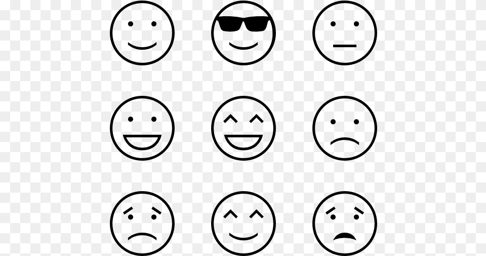 Clip Library Emoji Icon Packs Svg Psd Black And White Emoji Emoticons, Gray Free Transparent Png