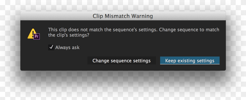 Clip Mismatch Warning Premiere Pro Play Services Utility Transparente Icon, Text, Computer Hardware, Electronics, Hardware Png Image