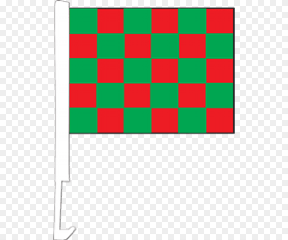 Clip On Car Flag Checkered Green Red Cp418 Flag Free Png Download