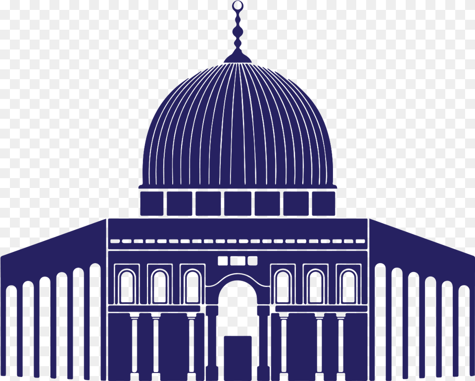 Clip Royalty Dome Of The Rock State Palestine Aqsa Mosque Silhouette Royalty, Architecture, Building Free Png Download