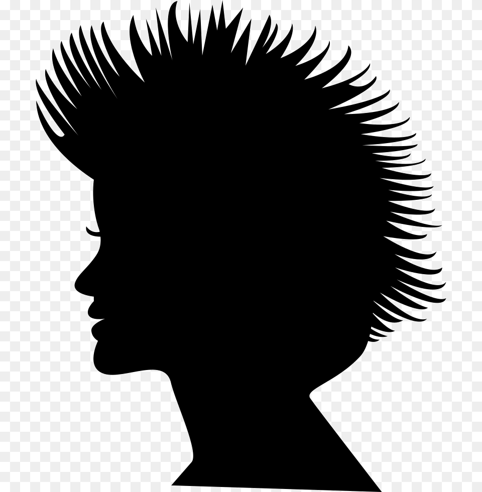 Clip Royalty Download Short Hair On Female Silhouette, Stencil, Adult, Person, Woman Png Image