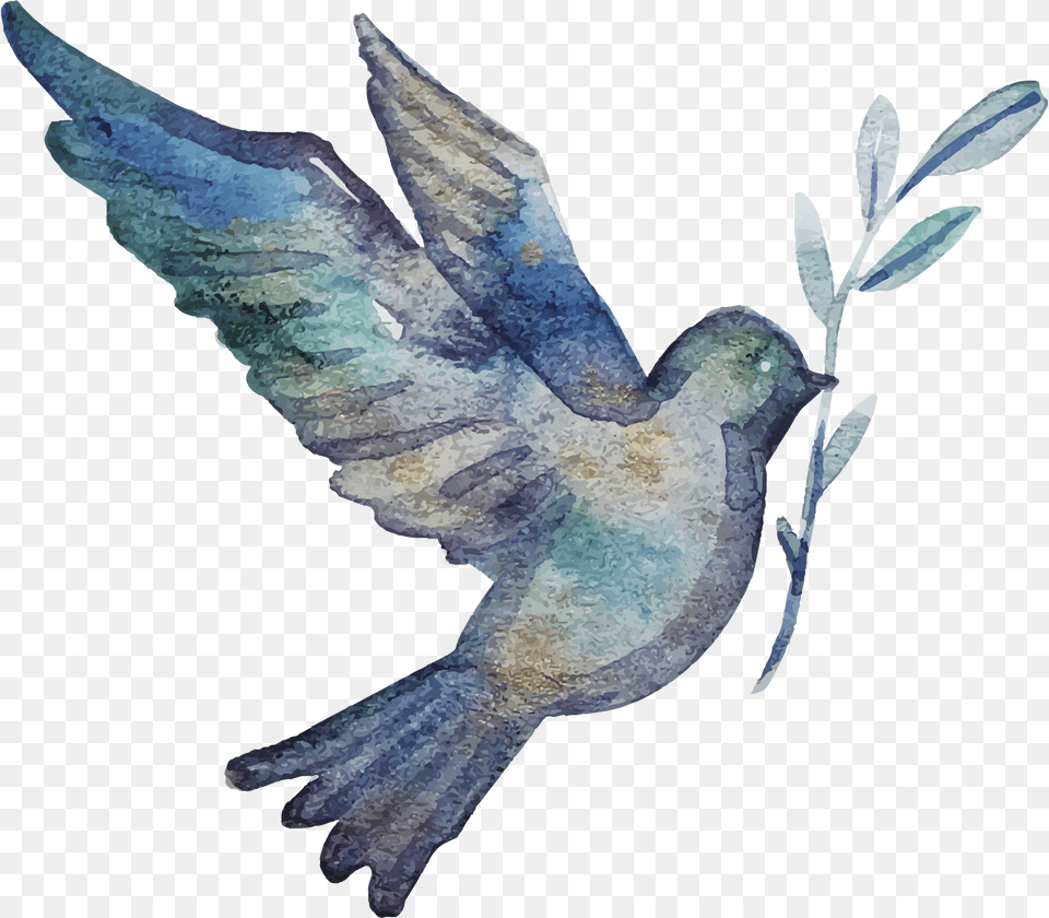 Clip Stock Communion Vector Hand Painted Bird Transprent Watercolor Bird, Animal, Blackbird, Jay, Art Free Png