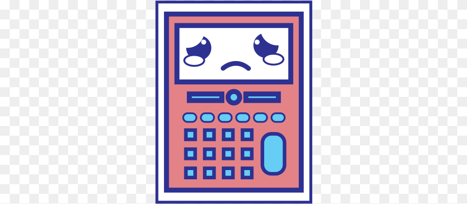 Clip Stock Line Color Crying And Mobile Phone, Electronics, Calculator Free Transparent Png
