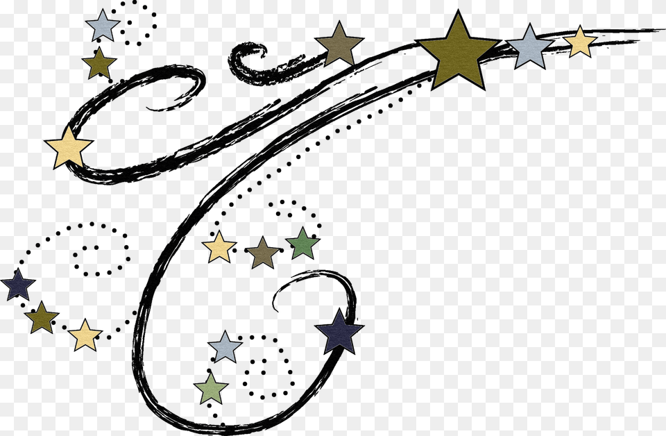 Clip Stock Shooting Star Border Pencil And In Color Shooting Star Clipart Free Png