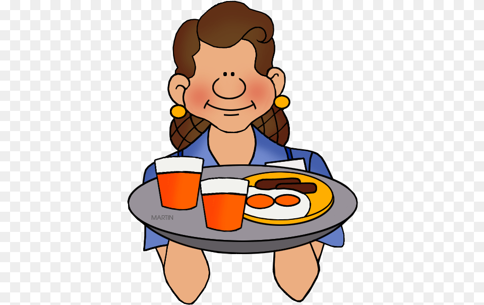 Clip Stock Waitress Clipart Service Crew Waitress Clipart, Baby, Food, Person, Meal Png Image