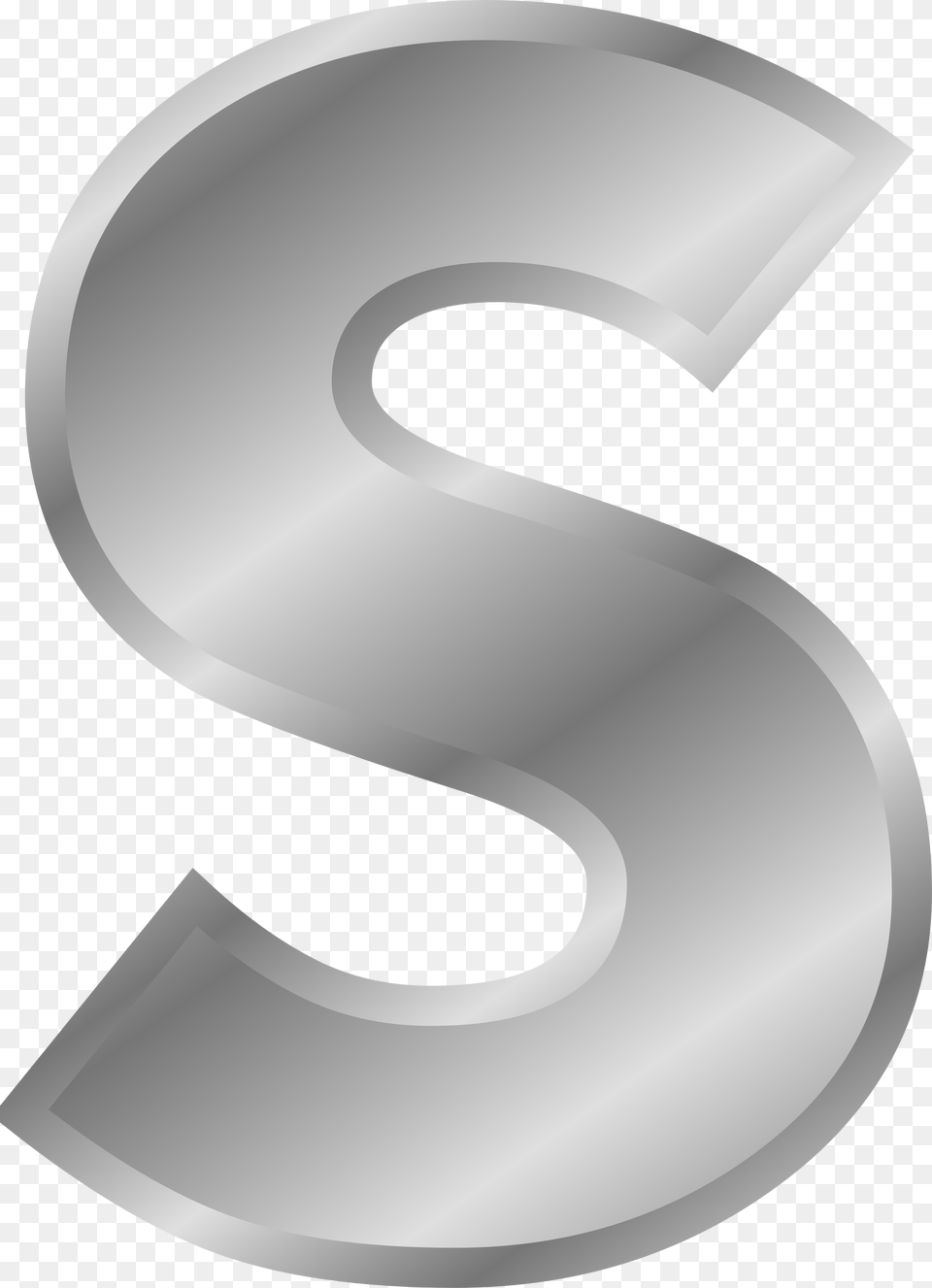 Clip U Silver Letter S, Number, Symbol, Text, Disk Png Image