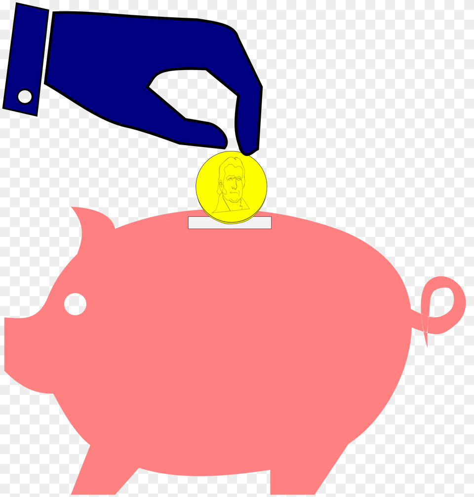 Clipart, Piggy Bank, Animal, Mammal, Pig Free Png