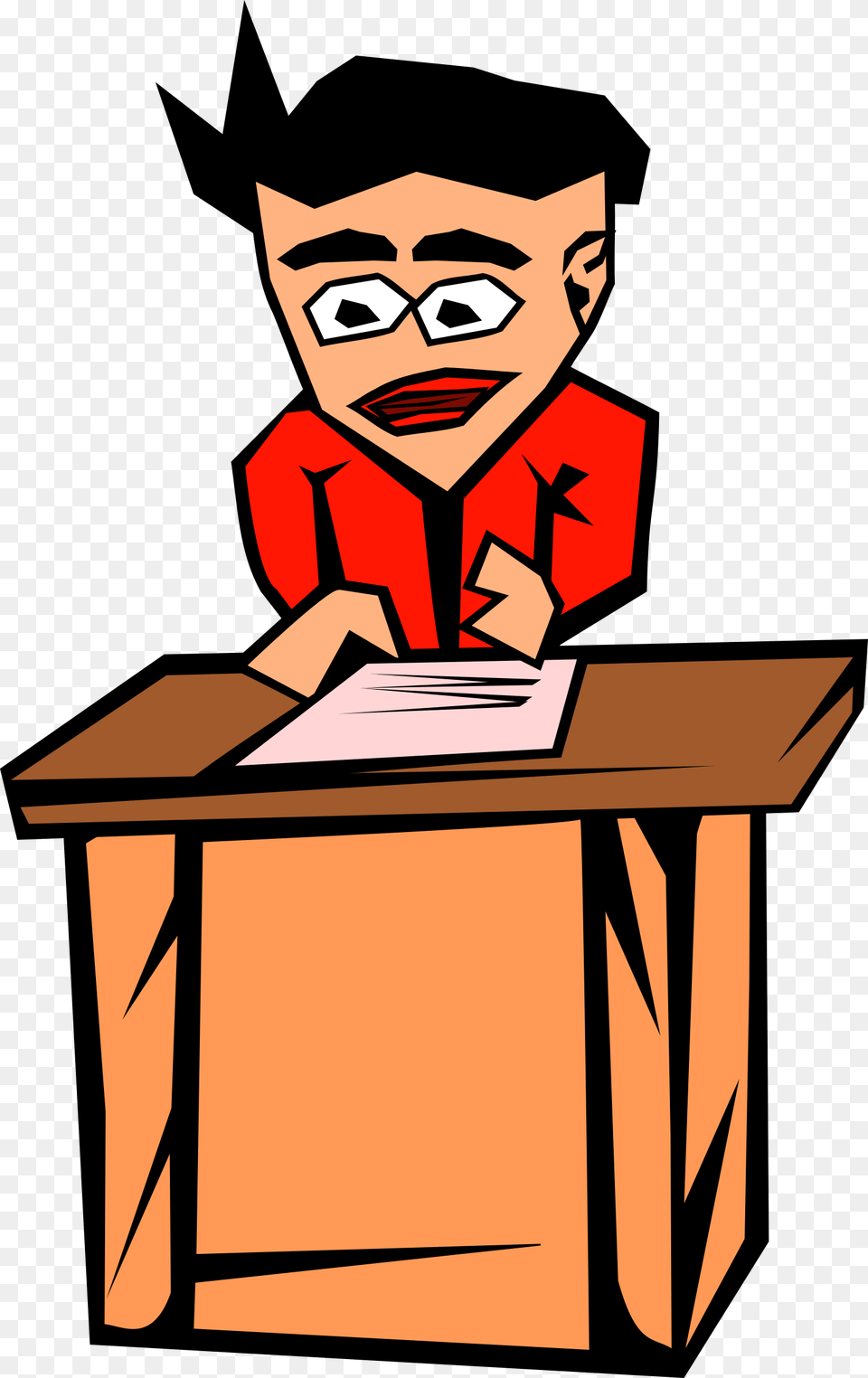 Clipart, Desk, Furniture, Person, Reading Free Png