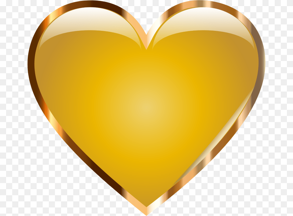 Clipart, Heart, Gold Png Image