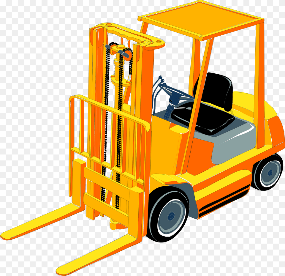 Clipart, Machine, Bulldozer, Forklift Png Image