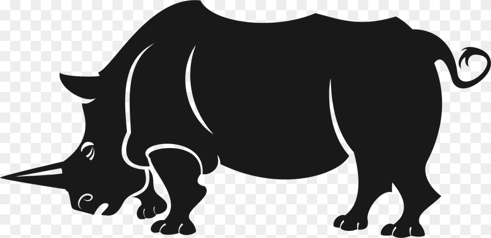 Clipart, Animal, Mammal, Wildlife, Rhino Free Png Download