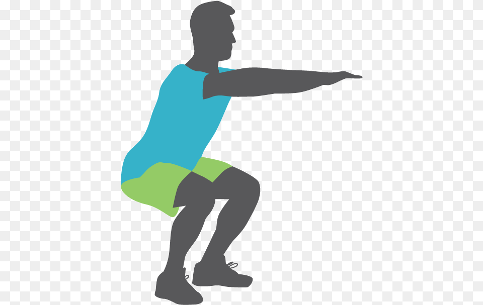 Clipart, Fitness, Person, Sport, Squat Png