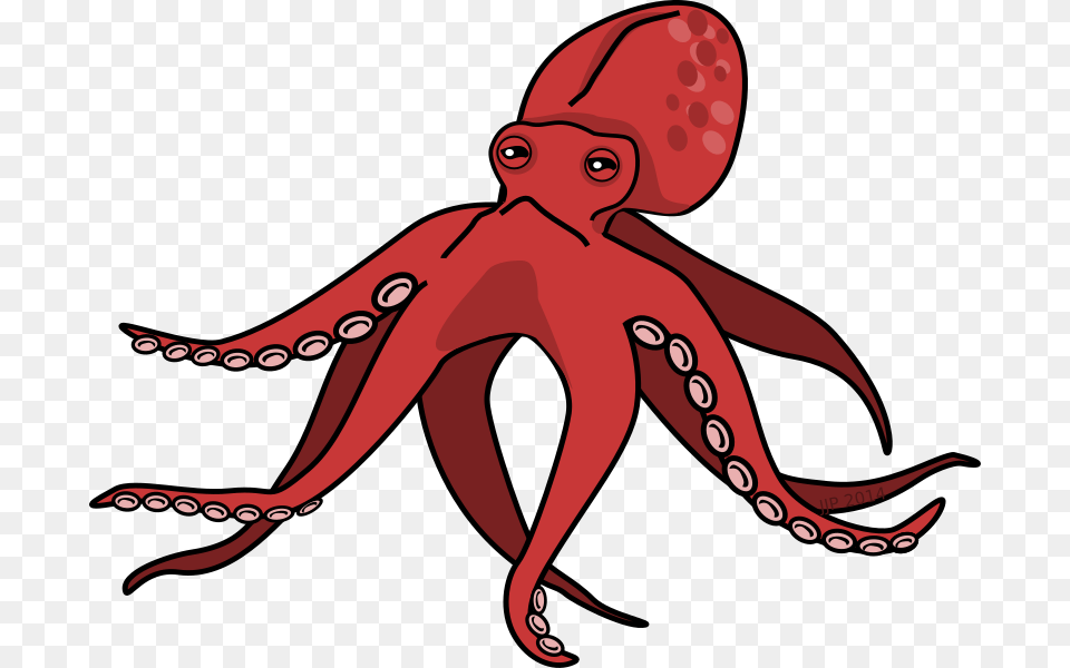 Clipart, Animal, Sea Life, Invertebrate, Octopus Free Png Download