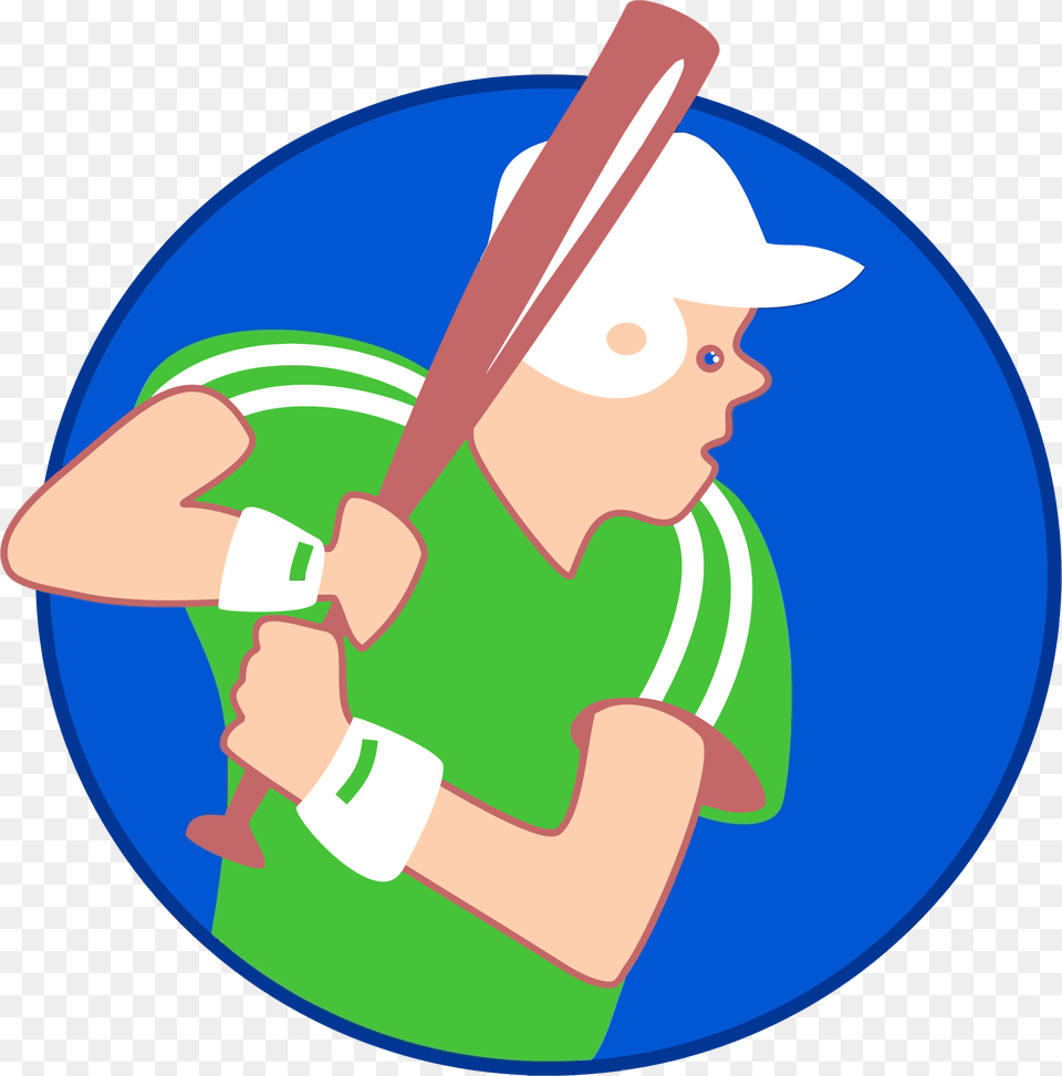 Clipart, People, Person, Baseball, Baseball Bat Free Transparent Png