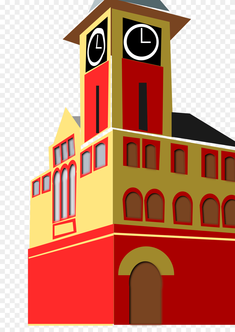 Clipart, Architecture, Bell Tower, Building, Clock Tower Png Image