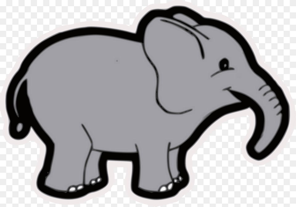 Clipart, Animal, Elephant, Mammal, Wildlife Png Image