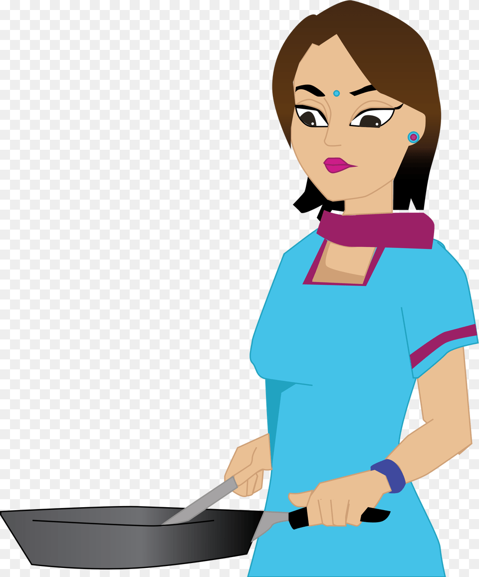 Clipart, Cooking Pan, Cookware, Adult, Person Png Image