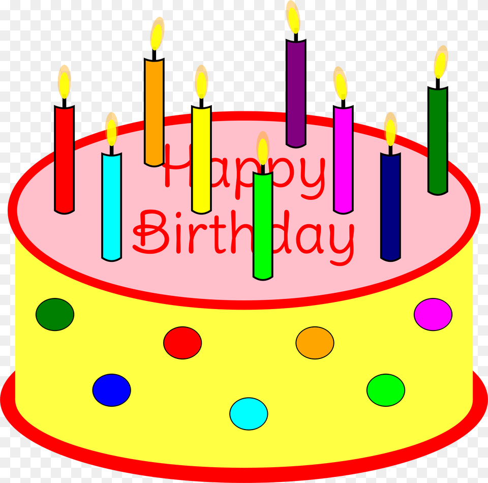 Clipart, Birthday Cake, Cake, Cream, Dessert Png Image