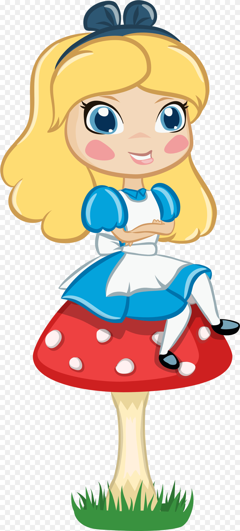 Clipart Alice In Wonderland Mushroom, Face, Head, Person, Baby Free Png