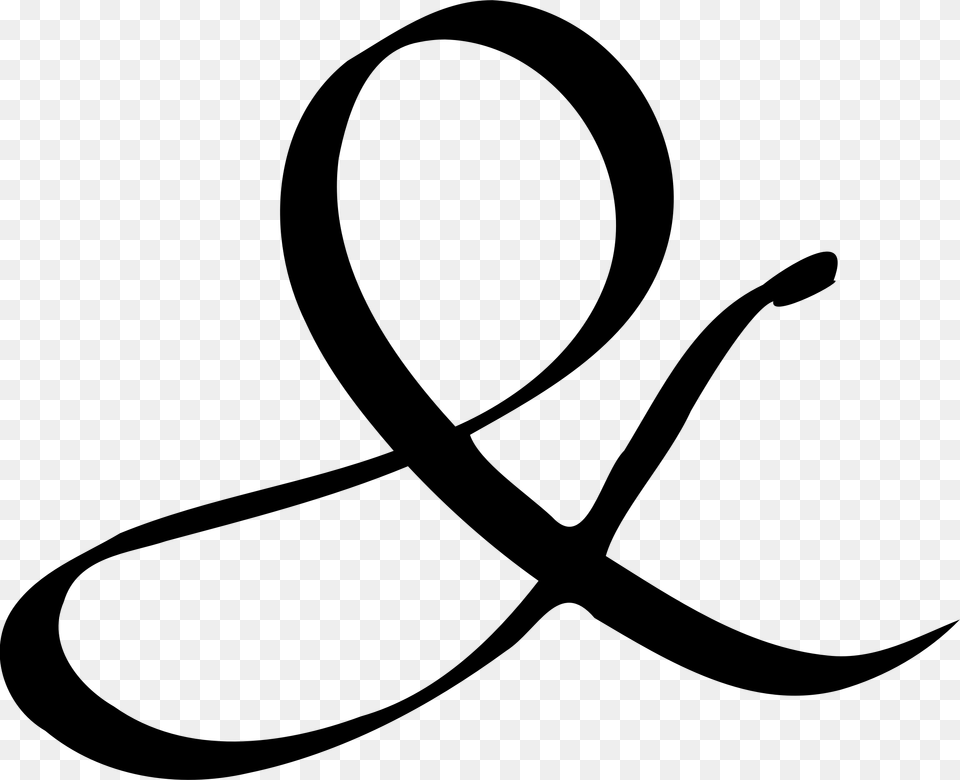 Clipart Ampersand Symbol, Gray Png Image