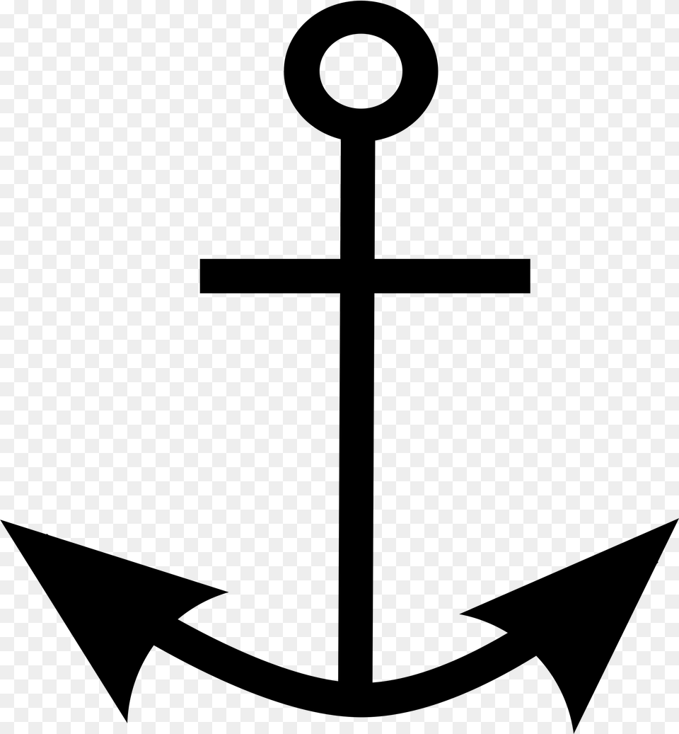 Clipart Anchor Image Clipart Anchor Cross, Gray Free Png