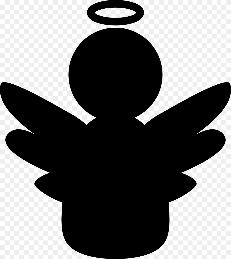 Clipart Angel Angel And Devil Clipart, Gray Free Png Download