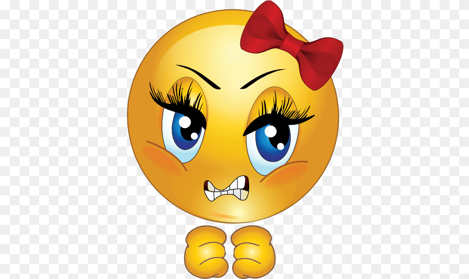 Clipart Angry Girl Smiley Emoticon 5670 Angry Emoji Girl Angry Face Girl Emoji, Formal Wear, Accessories, Tie, Balloon Free Transparent Png