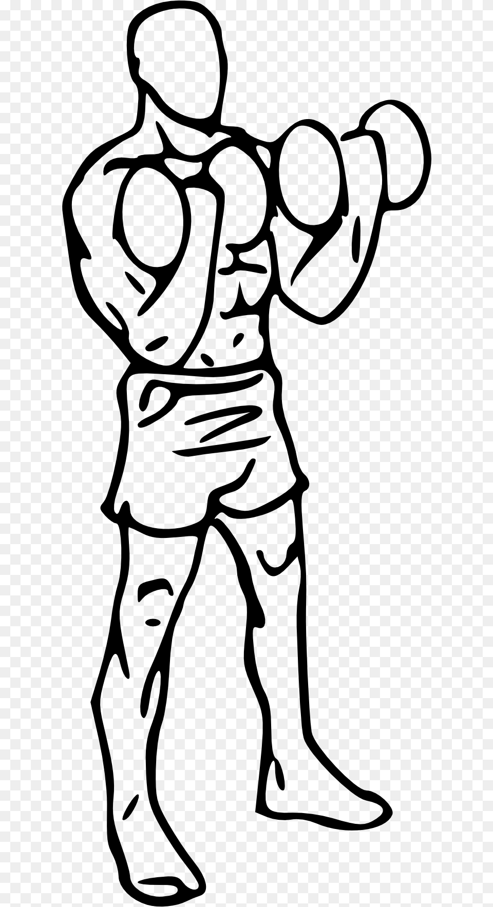 Clipart Animation Bicep Curl Clipart, Gray Free Png Download