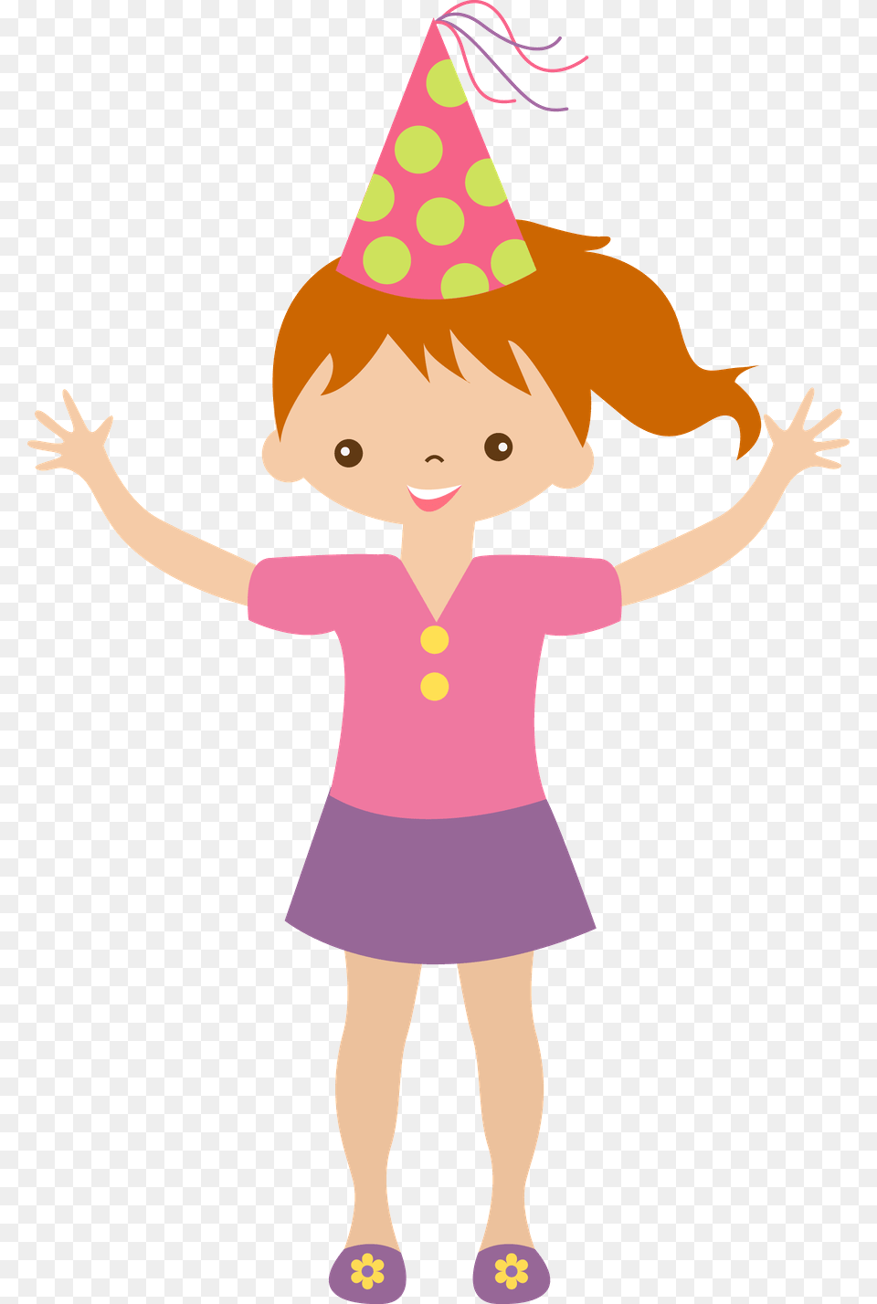 Clipart Aniversrio Cartoon, Clothing, Hat, Child, Female Free Png