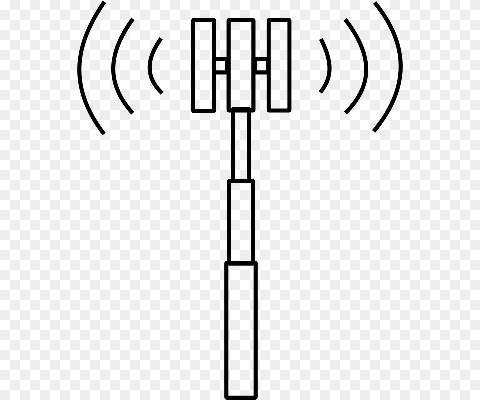 Clipart Antenna Tower, Gray Png Image