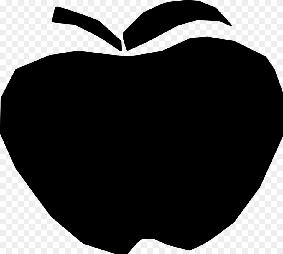Clipart Apple Black Winging, Gray Png