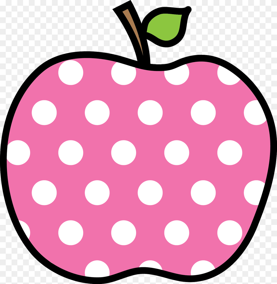 Clipart Apple Polka Dot Polka Dot Apple Clipart, Pattern, Food, Fruit, Plant Png Image
