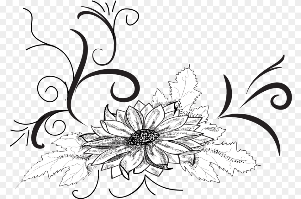 Clipart Arrow Flower White Flowery Corner Transparent, Art, Floral Design, Graphics, Pattern Png Image
