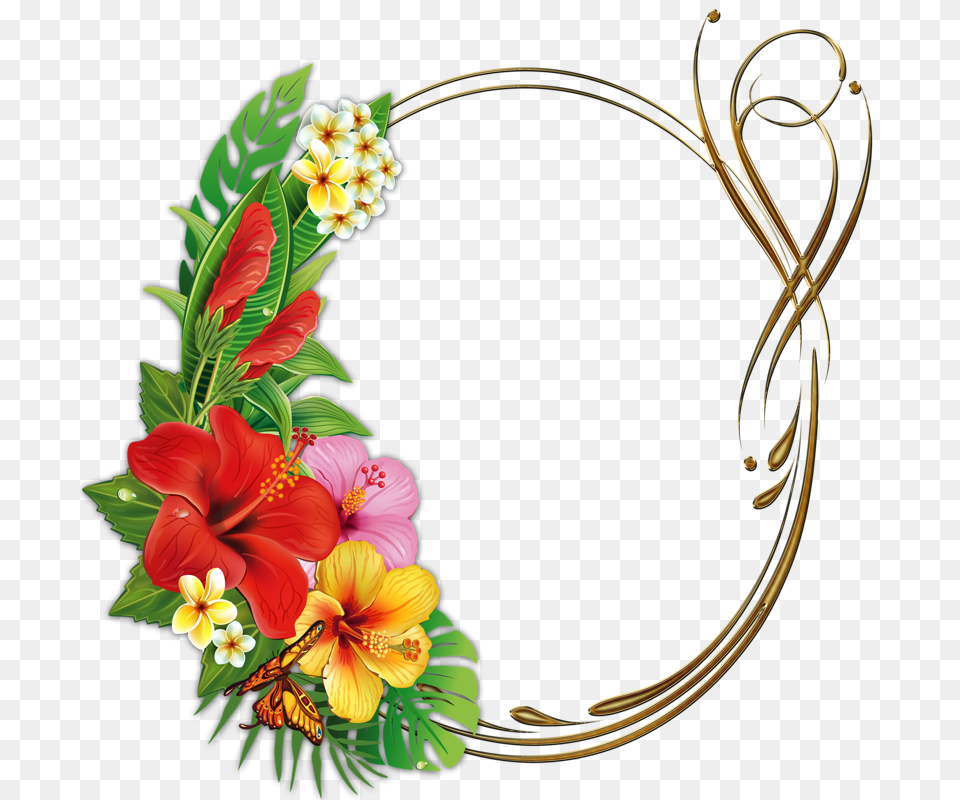 Clipart Art Frame And Flower Frame, Floral Design, Flower Arrangement, Graphics, Pattern Free Png Download